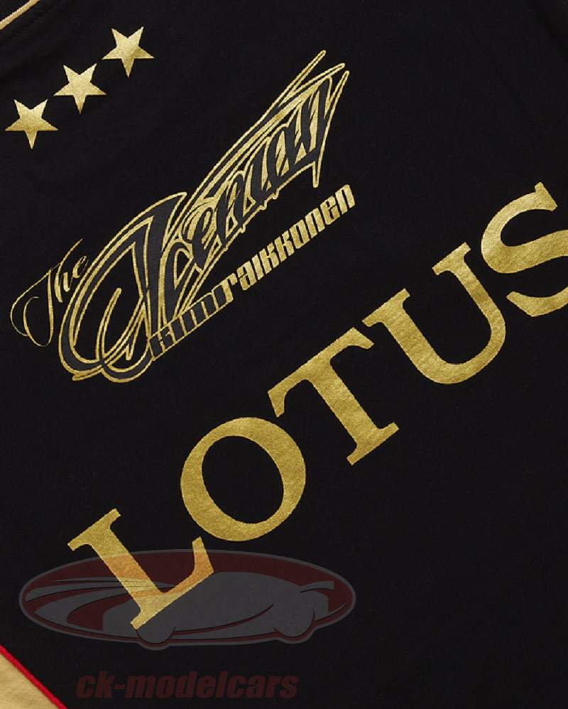 キミ·ライコネンロータスフォーミュラ1 2013トンシャツブラックゴールドLサイズ大