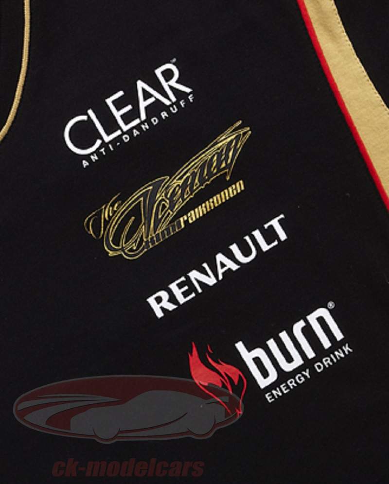 キミ·ライコネンロータスフォーミュラ1 2013トンシャツサイズMミディアムブラックゴールド