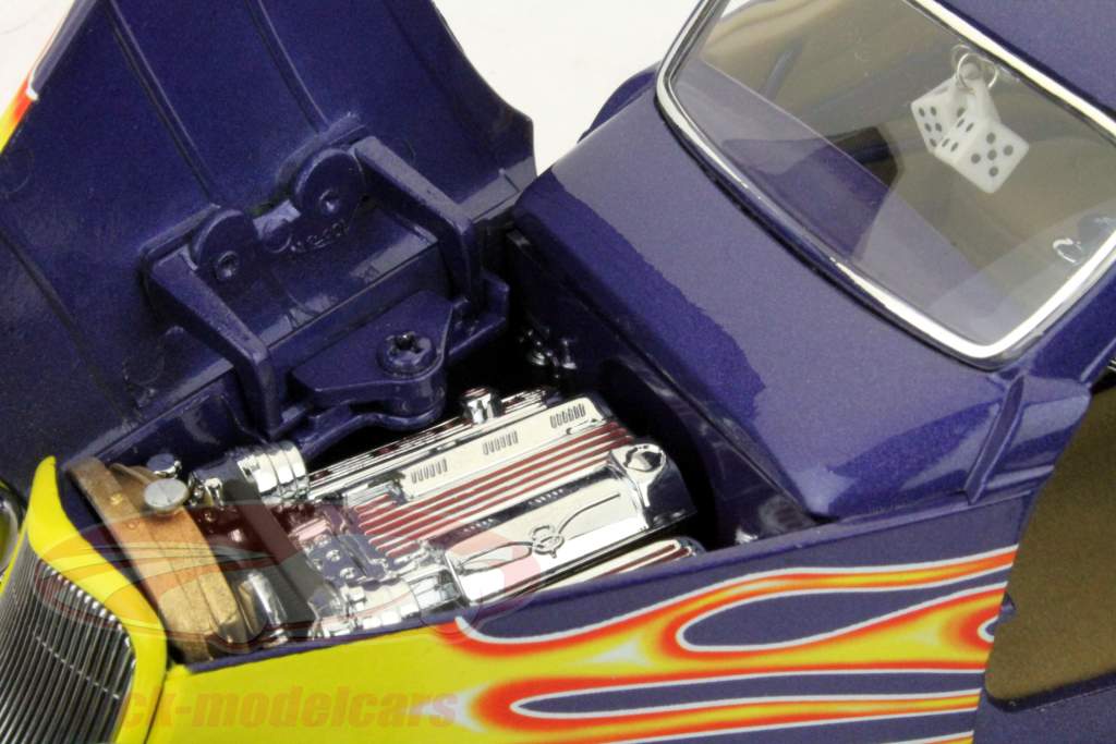 Ford Coupe Ano 1933 roxo 1:18 Yat Ming