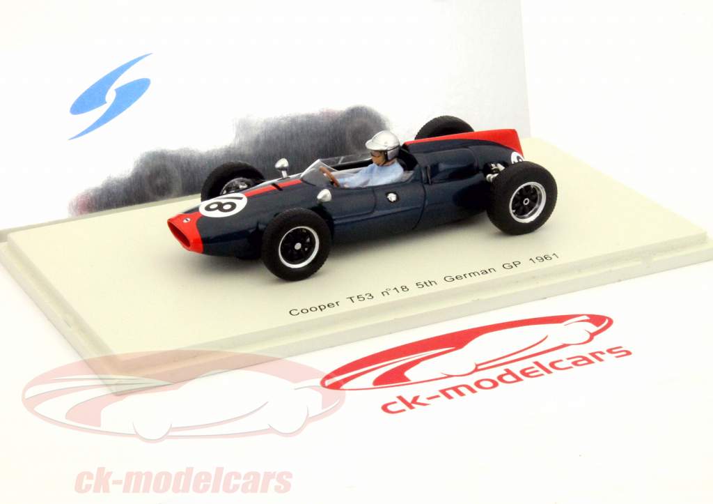 J. Сёртиз Купер T53 #18 пятому Гран-При Германии Формулы-1 1961 1:43 Свеча