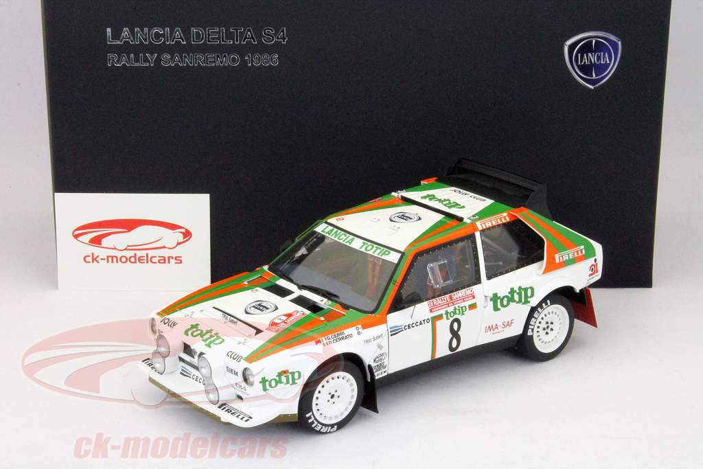AUTOart 1:18 Lancia Delta S4 #8 Rally Sanremo 1986 Cerrato