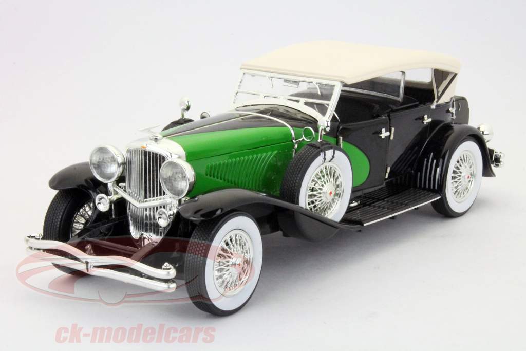 Duesenberg SSJ costruito nel 1934 nero / verde 1:18 SignatureModels