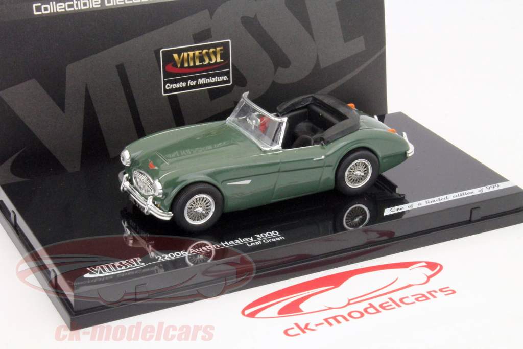 Austin Healey 3000 Open feuille verte 1:43 Vitesse