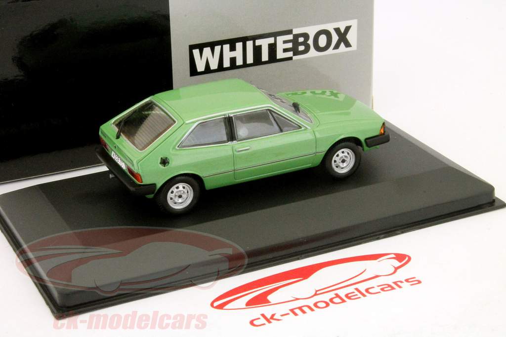 フォルクスワーゲンVWシロッコMKI 1978グリーンメタリック1：43モデルWhiteBox