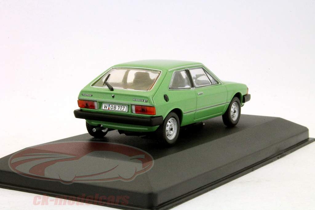 フォルクスワーゲンVWシロッコMKI 1978グリーンメタリック1：43モデルWhiteBox