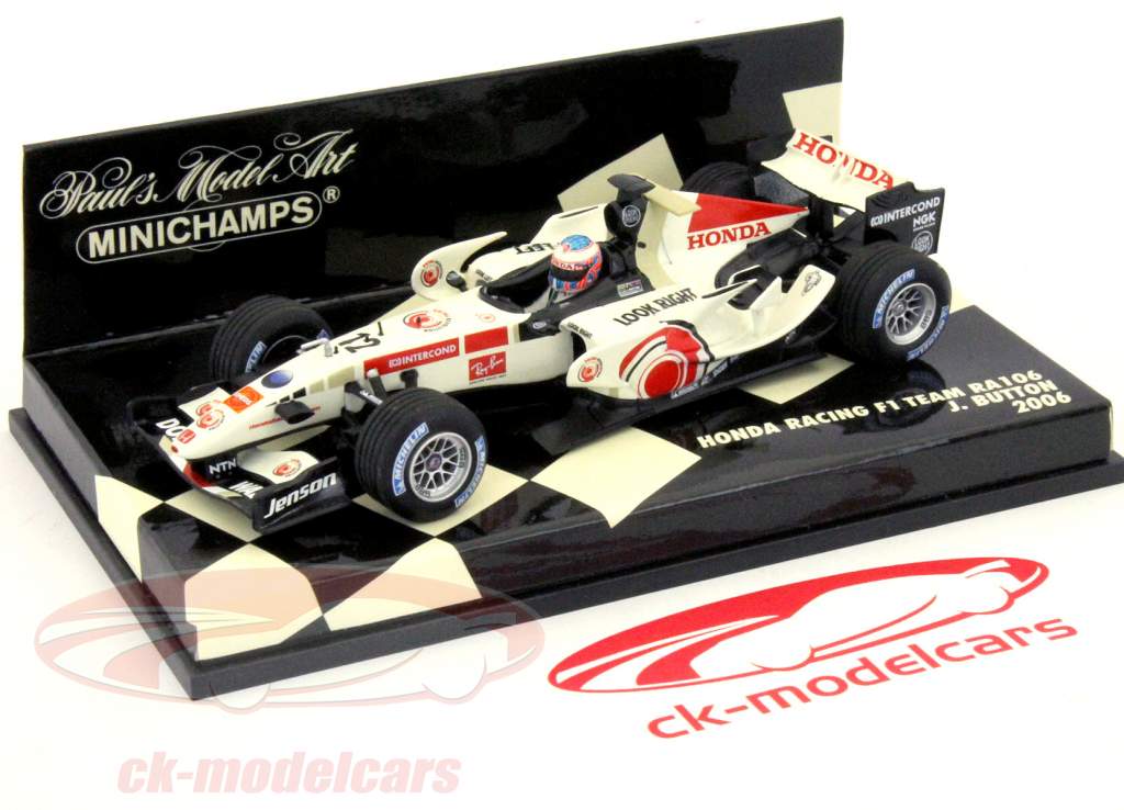 再値下げHONDA RA106 06’ Jenson Button 1/43 JENSON BUTTON HONDA RA106 2006 (SCALE 1:43) FORMULA 1 CAR