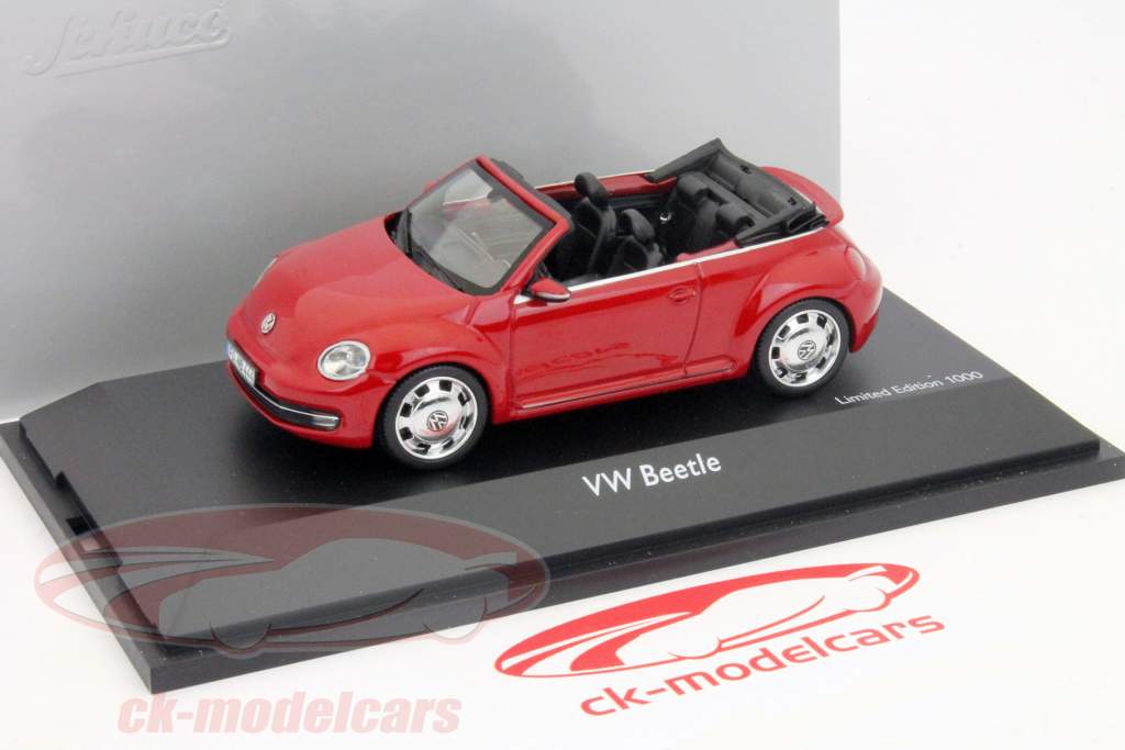 Volkswagen Volkswagen Beetle Cabriolet Año 2013 rojo 1:43 Schuco