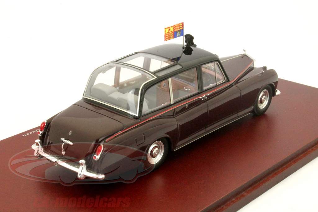 Rolls Royce Phantom V Canberra The Queen 1960 mørk rød / sort 1:43 TrueScale