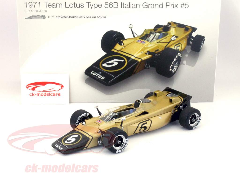 True Scale 1:18 E. Fittipaldi Lotus Type 56B #5 Italian