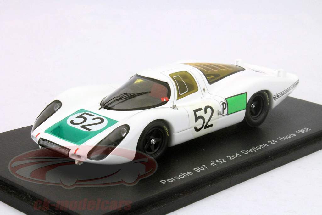 ポルシェ907＃52 2場所24デイトナ1968シフェール、ヘルマン1時43分スパーク