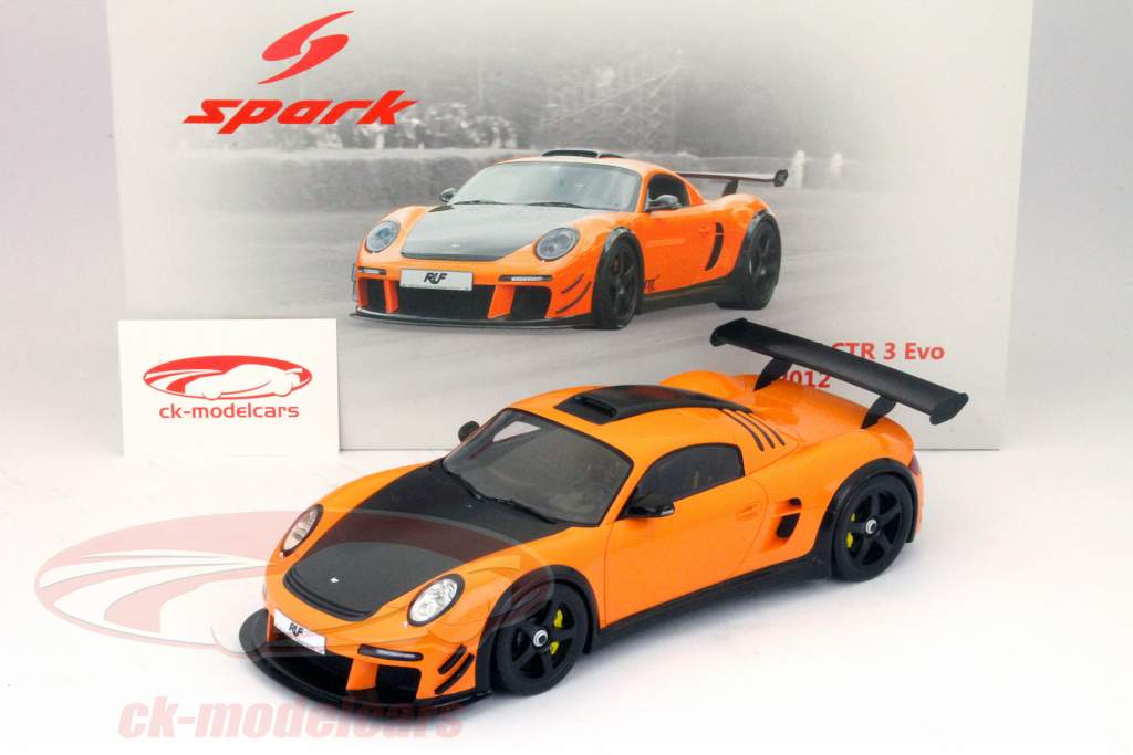 保时捷RUF CTR 3 EVO建于2012年橙/碳星火1:18