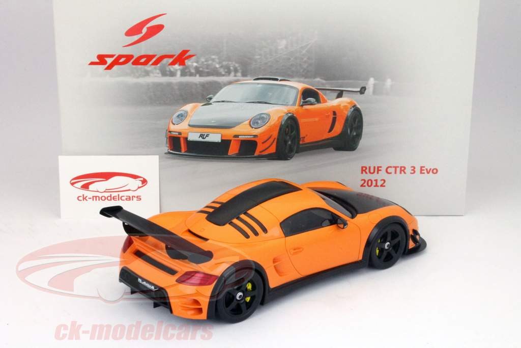 保时捷RUF CTR 3 EVO建于2012年橙/碳星火1:18