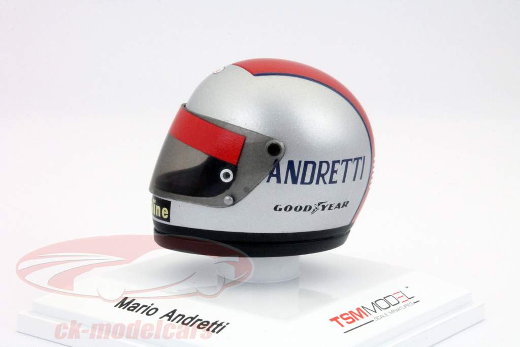 Mario Andretti Formel 1 1977 casque 1:8 TrueScale