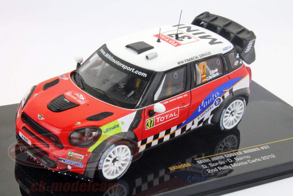 ミニジョンクーパーワークス＃2 37場所モンテカルロラリー2012 1時43分モデルIxo