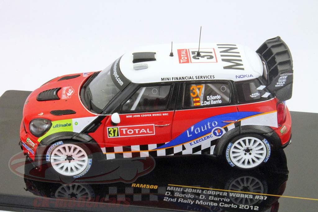 ミニジョンクーパーワークス＃2 37場所モンテカルロラリー2012 1時43分モデルIxo