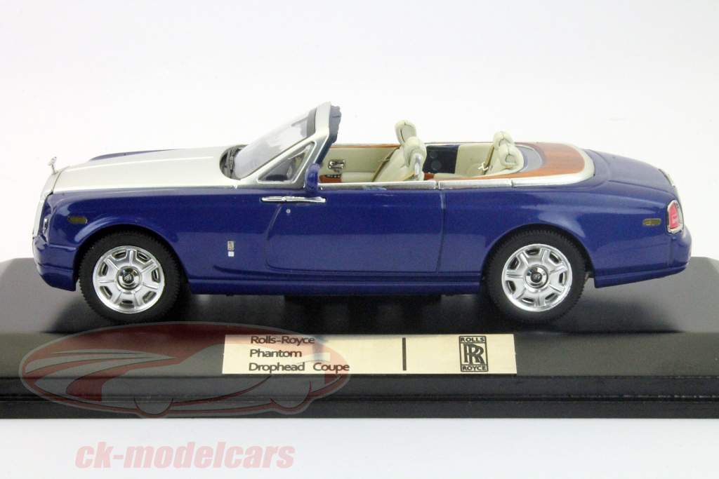 Rolls Royce Phantom Drophead Coupe année 2007 bleu / argent 1:43 Ixo