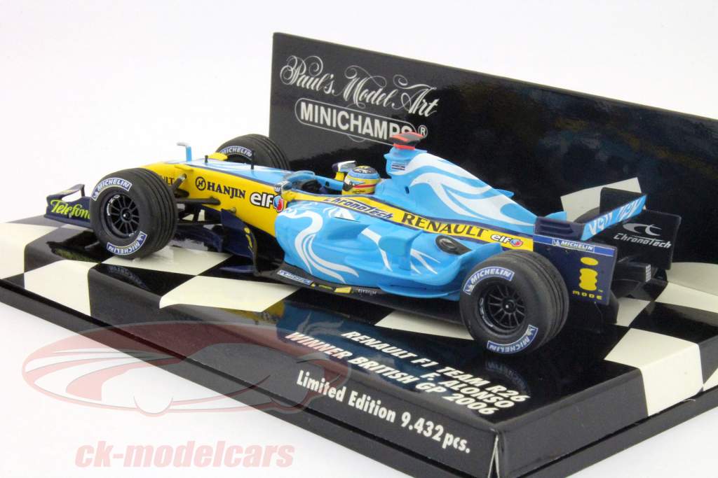Minichamps 1:43 F. Alonso Renault R26 Winner British GP