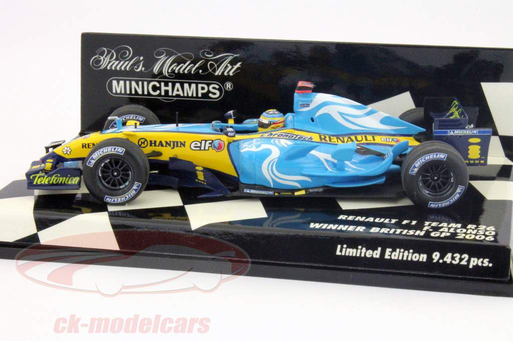 Minichamps 1:43 F. Alonso Renault R26 Winner British GP