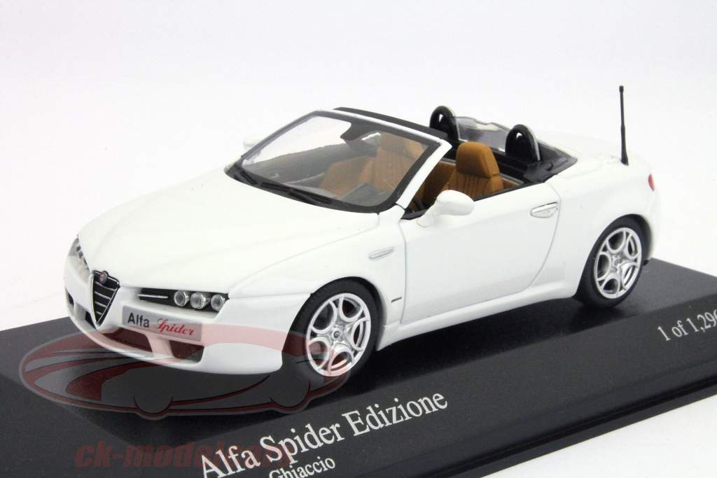 Alfa Romeo Spider Cabriolet Ano Edizione 2008 branco 1:43 Minichamps