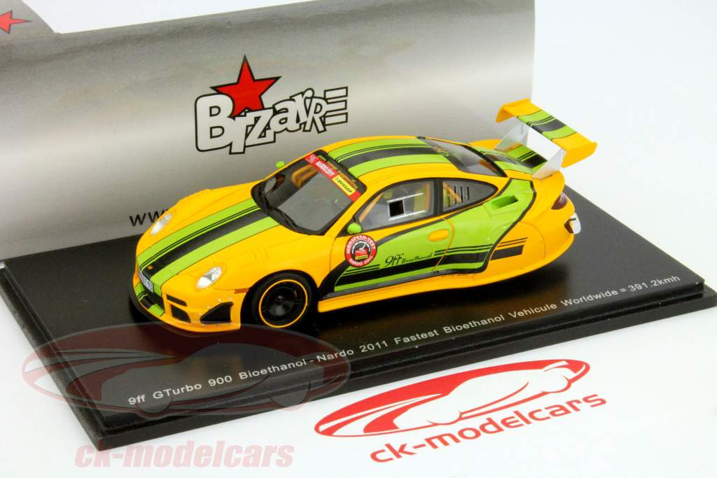 の9ff GTターボ900バイオエタノールナルド2011オレンジ/グリーン1:43スパーク
