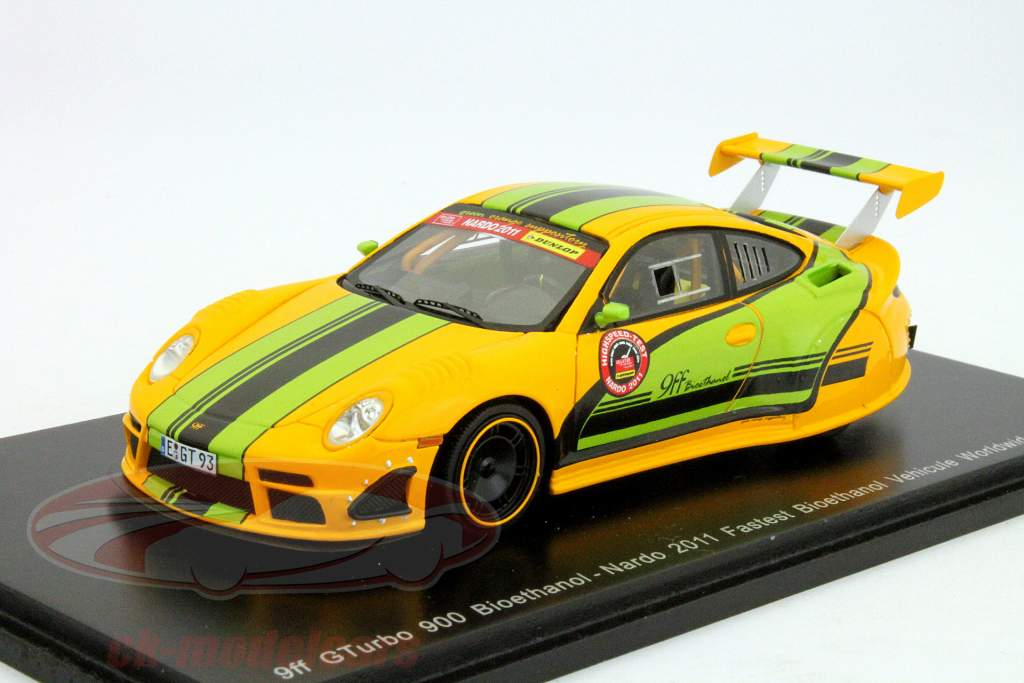 の9ff GTターボ900バイオエタノールナルド2011オレンジ/グリーン1:43スパーク