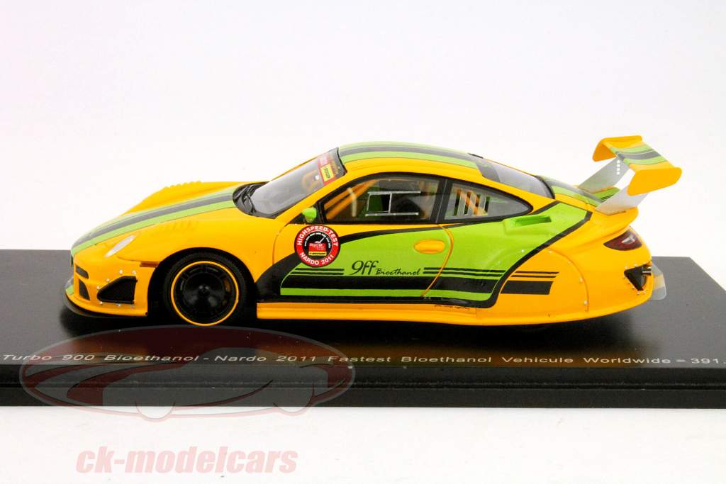 の9ff GTターボ900バイオエタノールナルド2011オレンジ/グリーン1:43スパーク