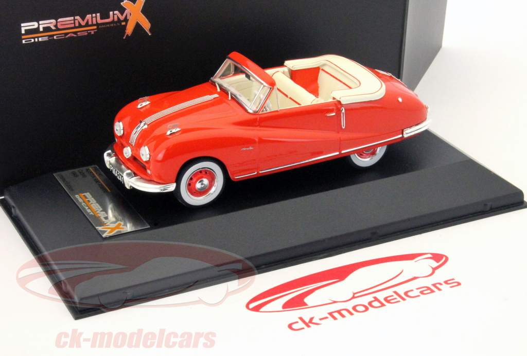 Austin A90 Atlantic construit en 1949 rouge 1:43 Prime X