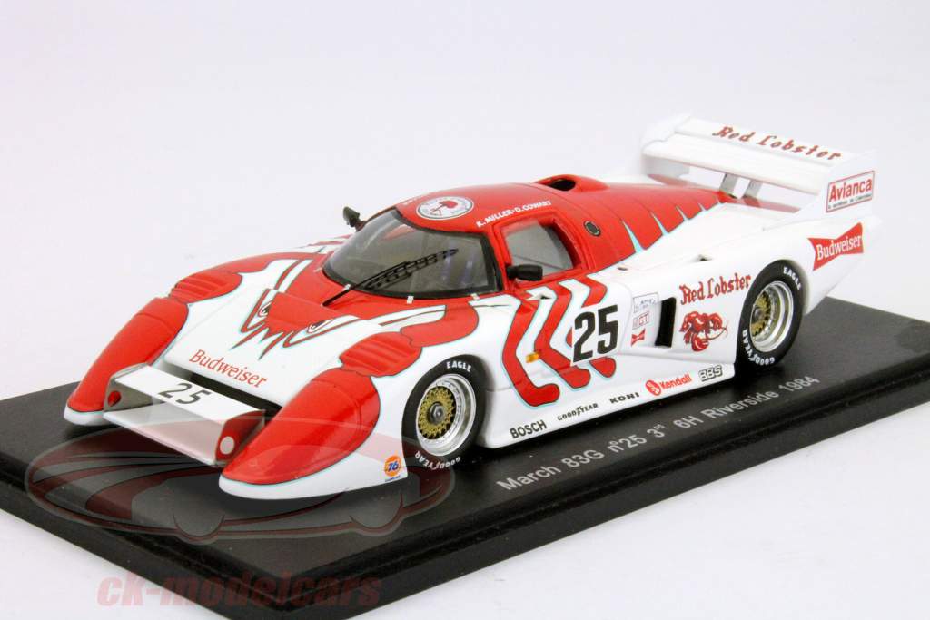 マーチ83G＃25第3回6Hリバーサイド1984ミラー、デ·ナルバエス1:43スパーク