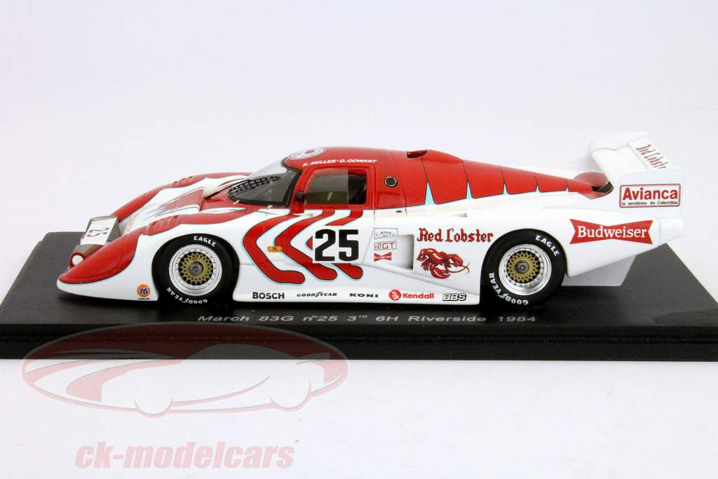 マーチ83G＃25第3回6Hリバーサイド1984ミラー、デ·ナルバエス1:43スパーク