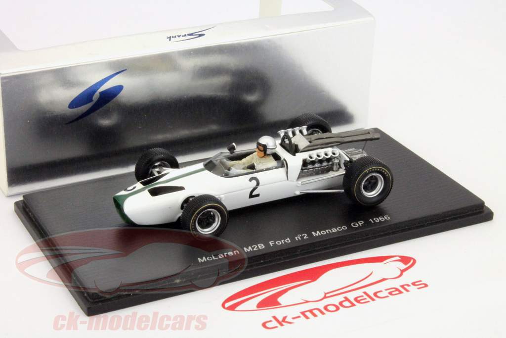 B.マクラーレンマクラーレンフォードM2B 2位モナコGPフォーミュラ1 1966 1時43分スパーク