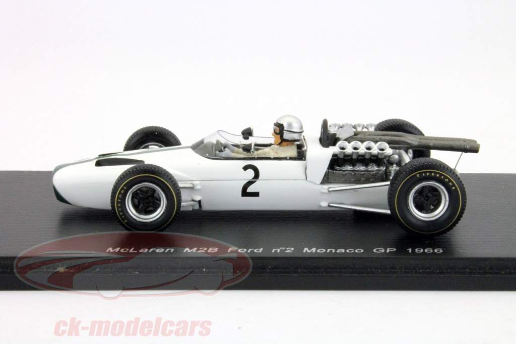 B.マクラーレンマクラーレンフォードM2B 2位モナコGPフォーミュラ1 1966 1時43分スパーク