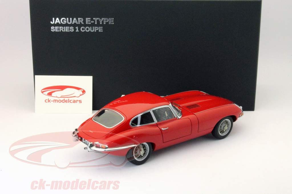 ジャガーE-タイプシリーズ1 3.8クーペ1961年レッド1時18オートアート