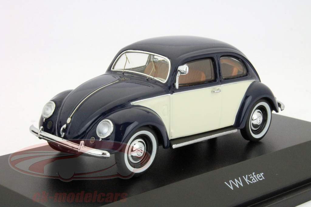 Volkswagen Fusca azul - branco Schuco 1:43