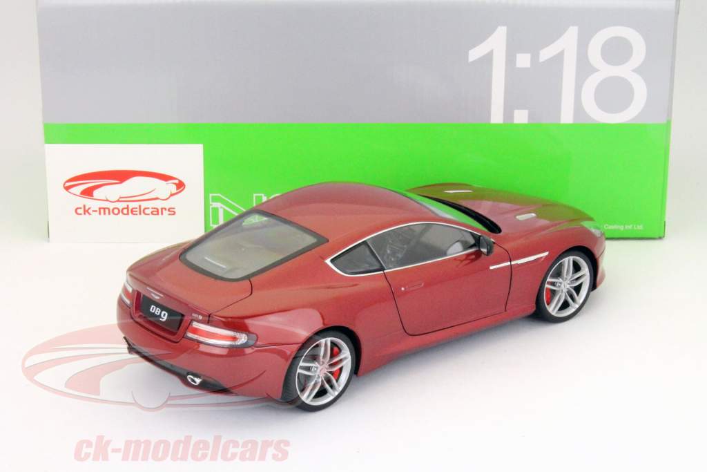 腕ずく2009年に赤1:18建てアストンマーティンDB9クーペ