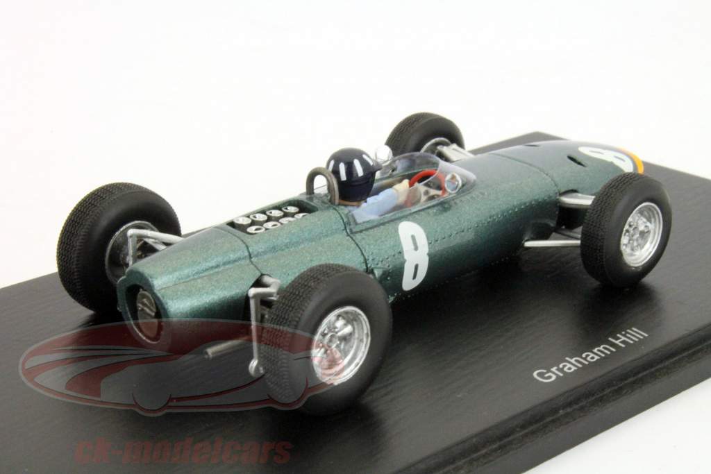 Graham Hill BRM P261 #8 Gagnant Monaco GP Formel 1 1964 1:43 Spark