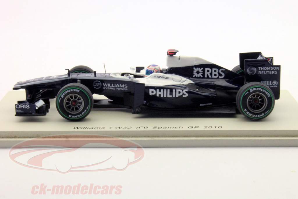 Р. Баррикелло Вильямс FW32 № 9 ГП Испании Формулы-1 2010 1:43 Свечи