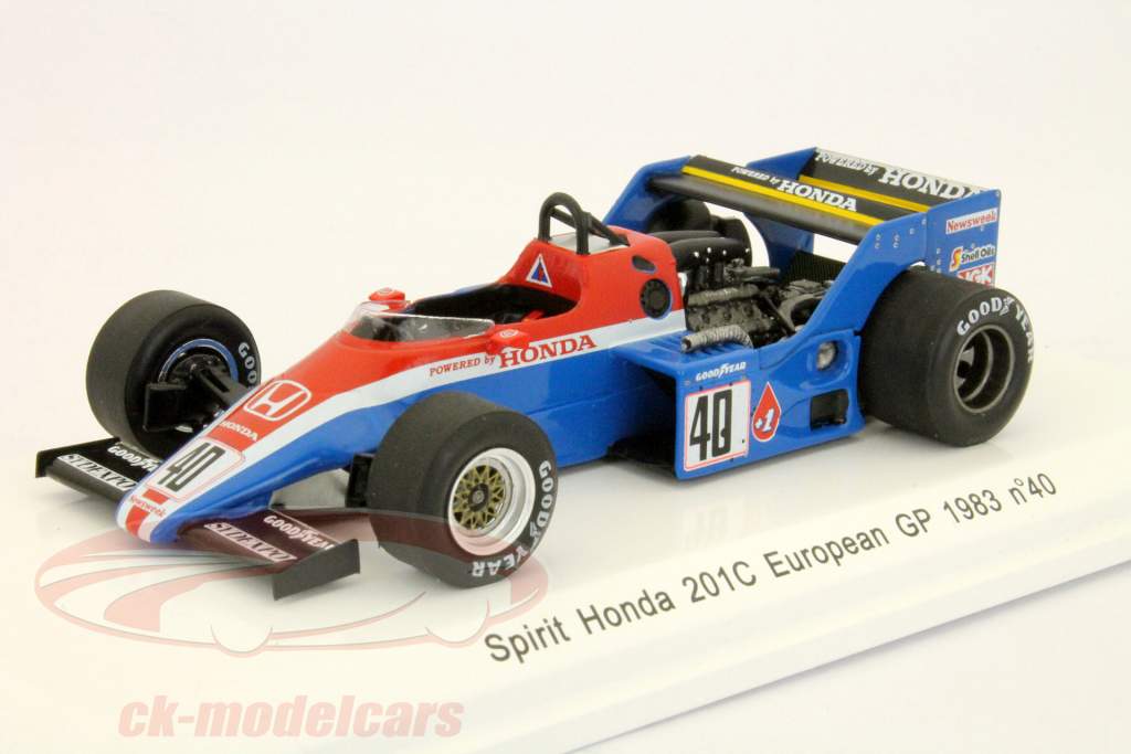 スピリットホンダ201C 1/43 組み立てキット 1/43 スピリット ホンダ 201C European GP 1983 #40 | 鉄道模型