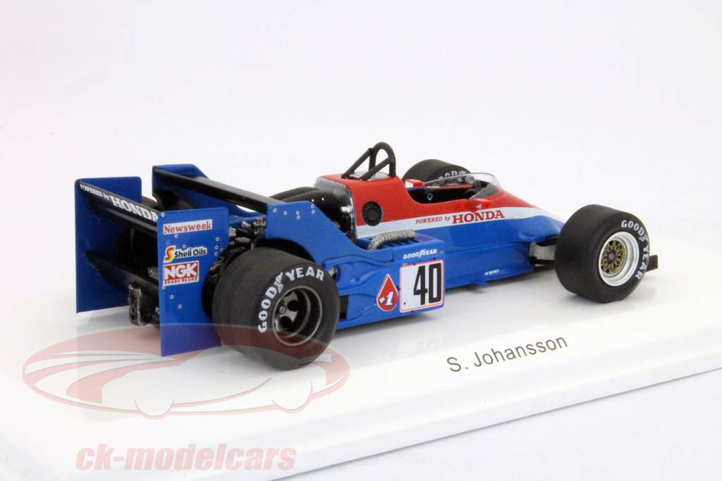 Spark 1:43 S.ヨハンソン201Cホンダスピリット1983＃40 GP