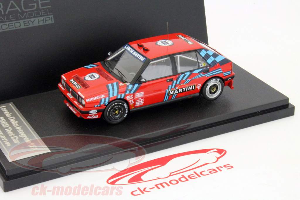 Lancia Delta Integrale 16V testwagen Rally Sanremo 1989 rood 1:43 HPI