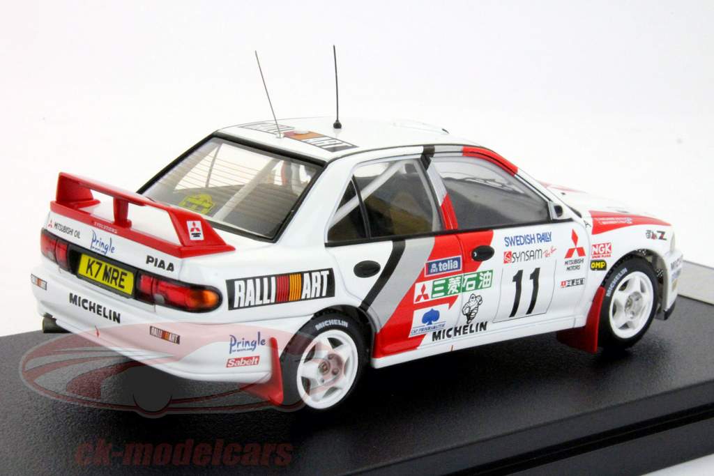 三菱的Lancer Evolution II拉力赛1995年瑞典埃里克森，帕尔马，桑坦德1:43 HPI