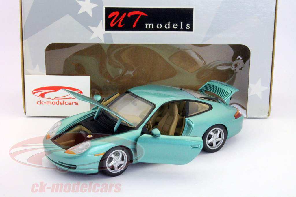 保时捷996卡雷拉跑车薄荷绿色金属1:18 UT型号