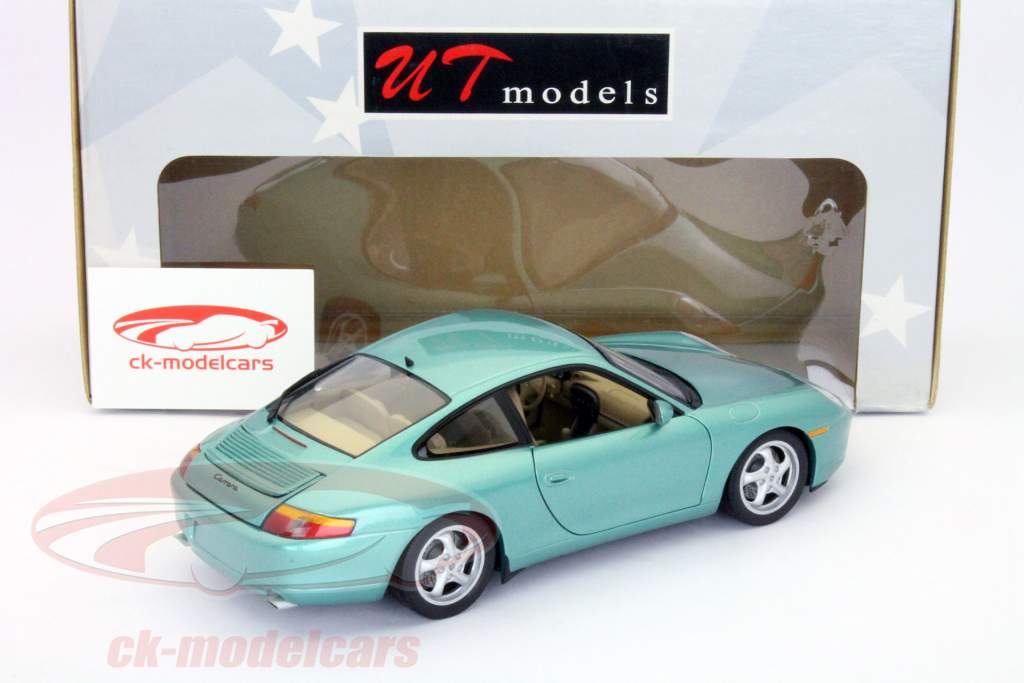 保时捷996卡雷拉跑车薄荷绿色金属1:18 UT型号