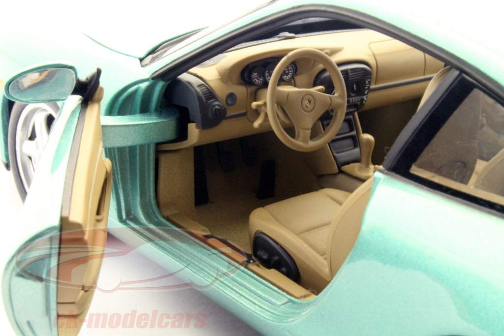 保时捷996卡雷拉跑车薄荷绿色金属1:18 UT型号
