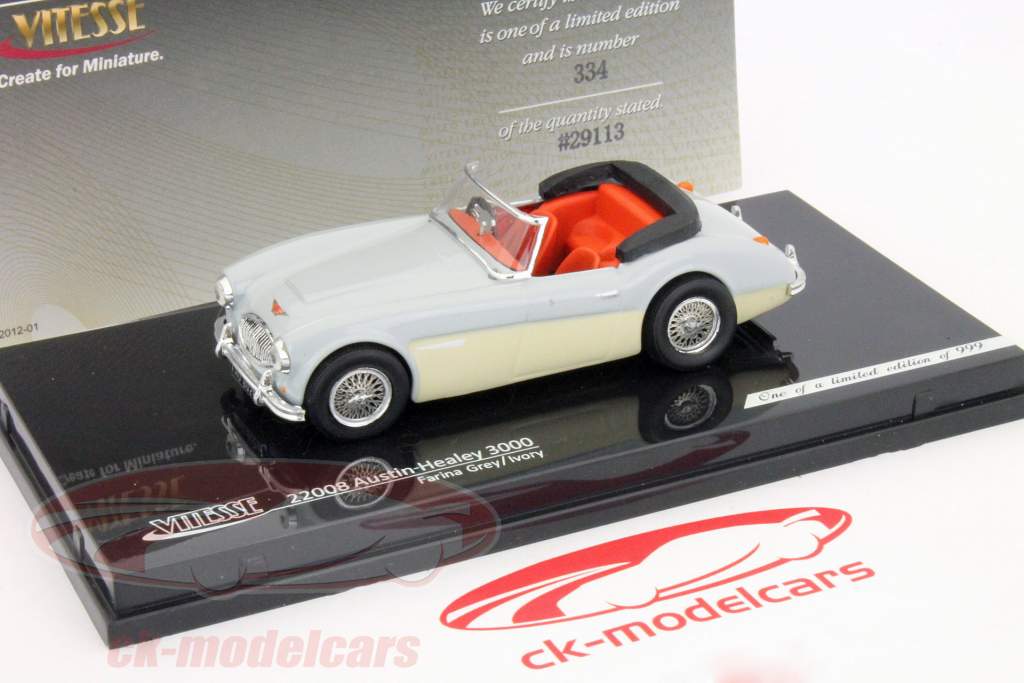 Austin Healey 3000 слоновая кость / голубой 1:43 Vitesse