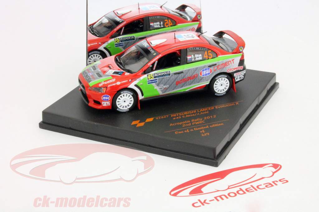 三菱的Lancer Evolution X＃45地点2012年雅典卫城拉力赛1:43 Vitesse公司