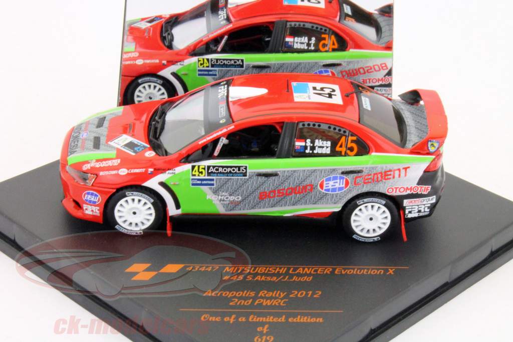 Mitsubishi Lancer Evolution X #45 2 Lugar Rali da Acrópole 2012 1:43 Vitesse