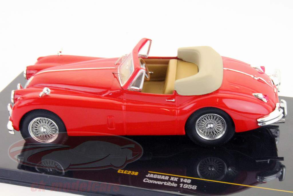 Jaguar XK 140 Cabrio modello 1956 rosso 1:43 Ixo
