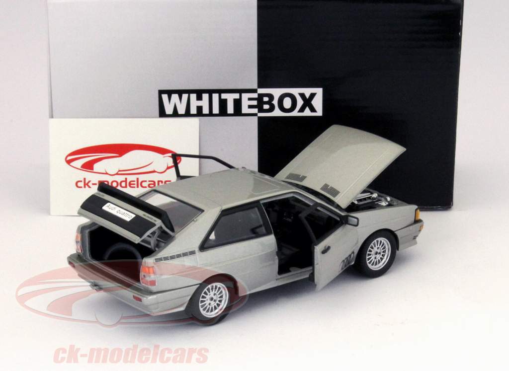 アウディクワトロ1986銀1時24モデルWhiteBox