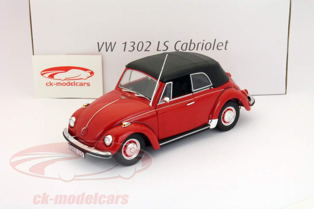 フォルクスワーゲンVW 1302 LSコンバーチブルレッド1時18レヴェル