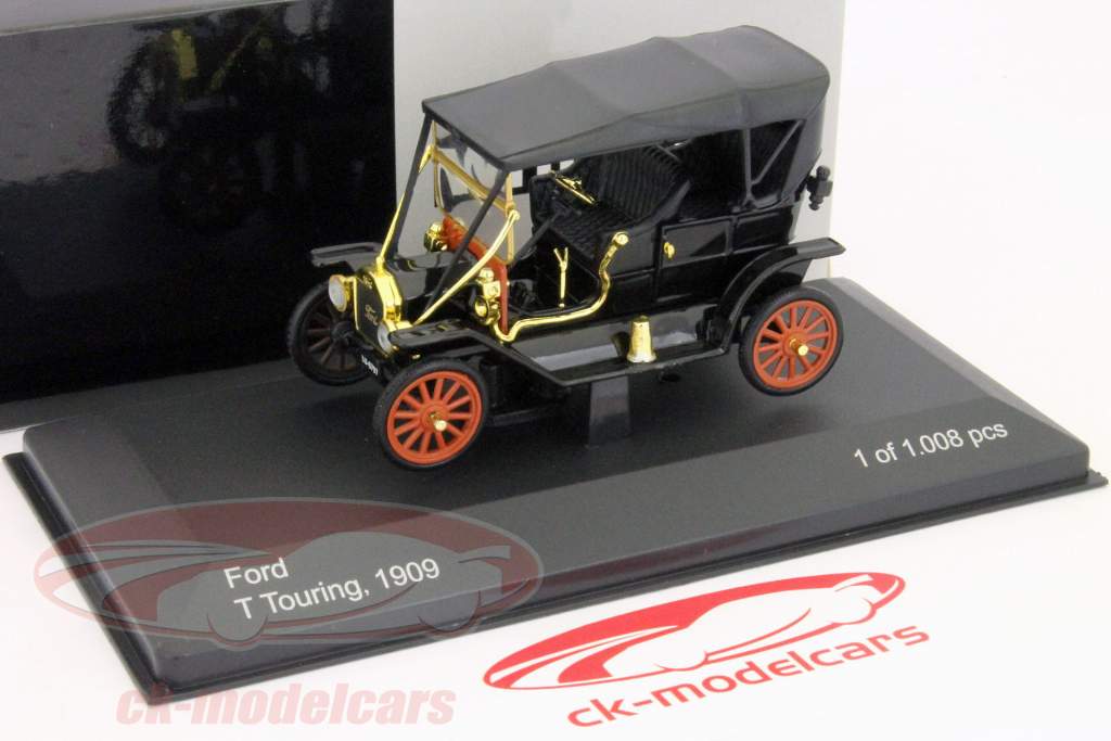 Ford Model T Touring År 1909 black 1:43 WhiteBox